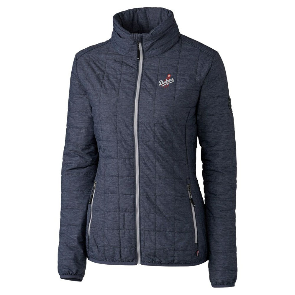 Los Angeles Dodgers Cutter & Buck Women's Rainier PrimaLoft Eco Insulated Full-Zip Puffer Jacket | MLB Discount