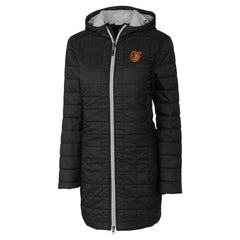 Baltimore Orioles Cutter & Buck Women's Rainier Primaloft Eco Insulated Hooded Full-Zip Long Coat | MLB Outlet