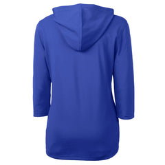 Los Angeles Dodgers Cutter & Buck Women's  DryTec Virtue Eco Pique Recycled 3/4-Sleeve Half-Zip Pullover Hoodie | MLB Discount