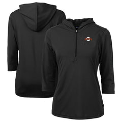 San Francisco Giants Cutter & Buck Women's  DryTec Virtue Eco Pique Recycled 3/4-Sleeve Half-Zip Pullover Hoodie | MLB Shop