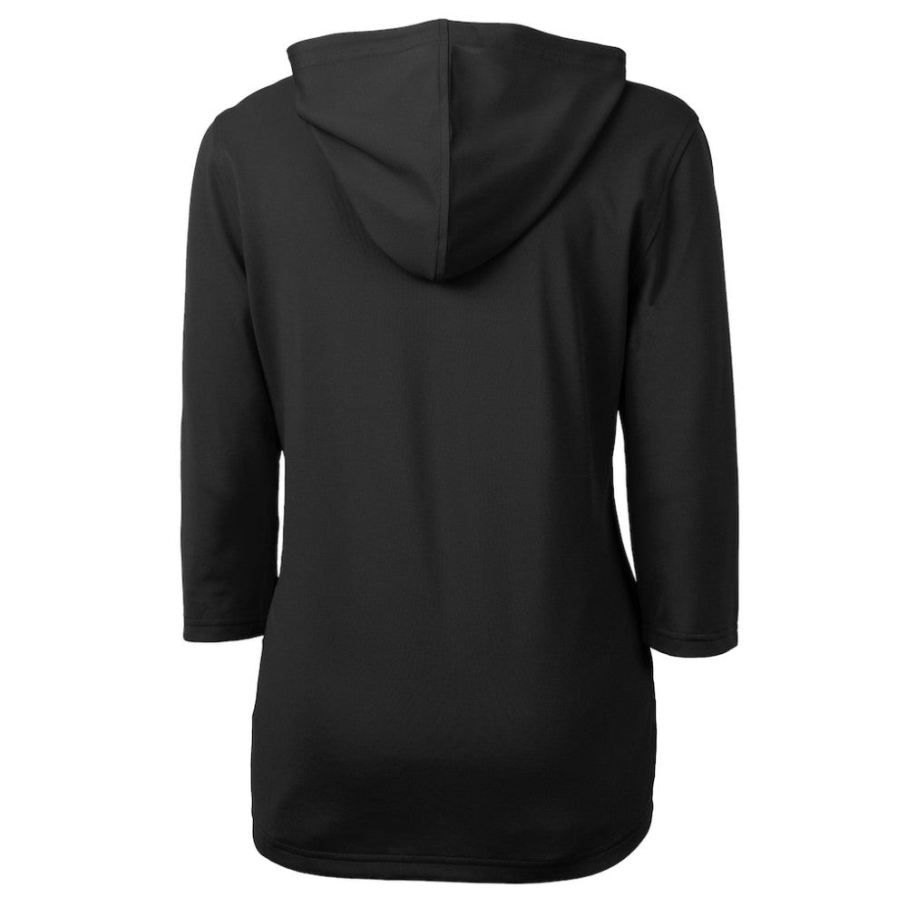 San Francisco Giants Cutter & Buck Women's  DryTec Virtue Eco Pique Recycled 3/4-Sleeve Half-Zip Pullover Hoodie | MLB Shop