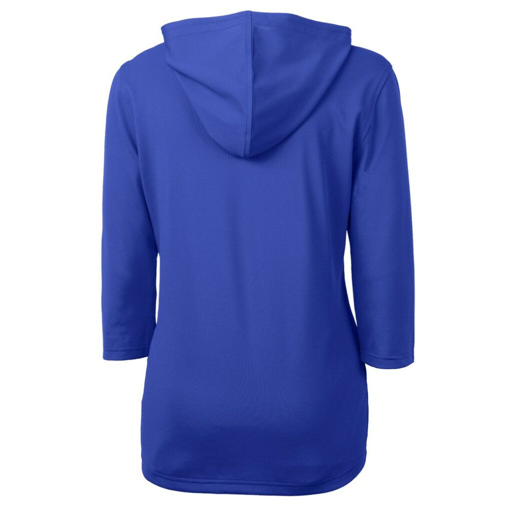 Seattle Mariners Cutter & Buck Women's  DryTec Virtue Eco Pique Recycled 3/4-Sleeve Half-Zip Pullover Hoodie | MLB For sale