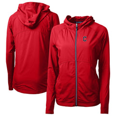Cleveland Guardians Cutter & Buck Women's  Adapt Eco Knit Hybrid Recycled Full-Zip Hoodie | MLB Online