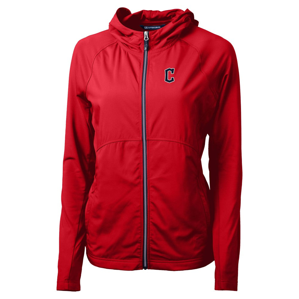Cleveland Guardians Cutter & Buck Women's  Adapt Eco Knit Hybrid Recycled Full-Zip Hoodie | MLB Online