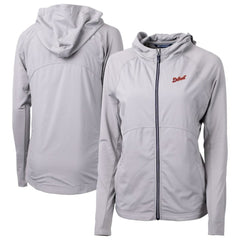 Detroit Tigers Cutter & Buck Women's  Adapt Eco Knit Hybrid Recycled Full-Zip Hoodie | MLB Near me