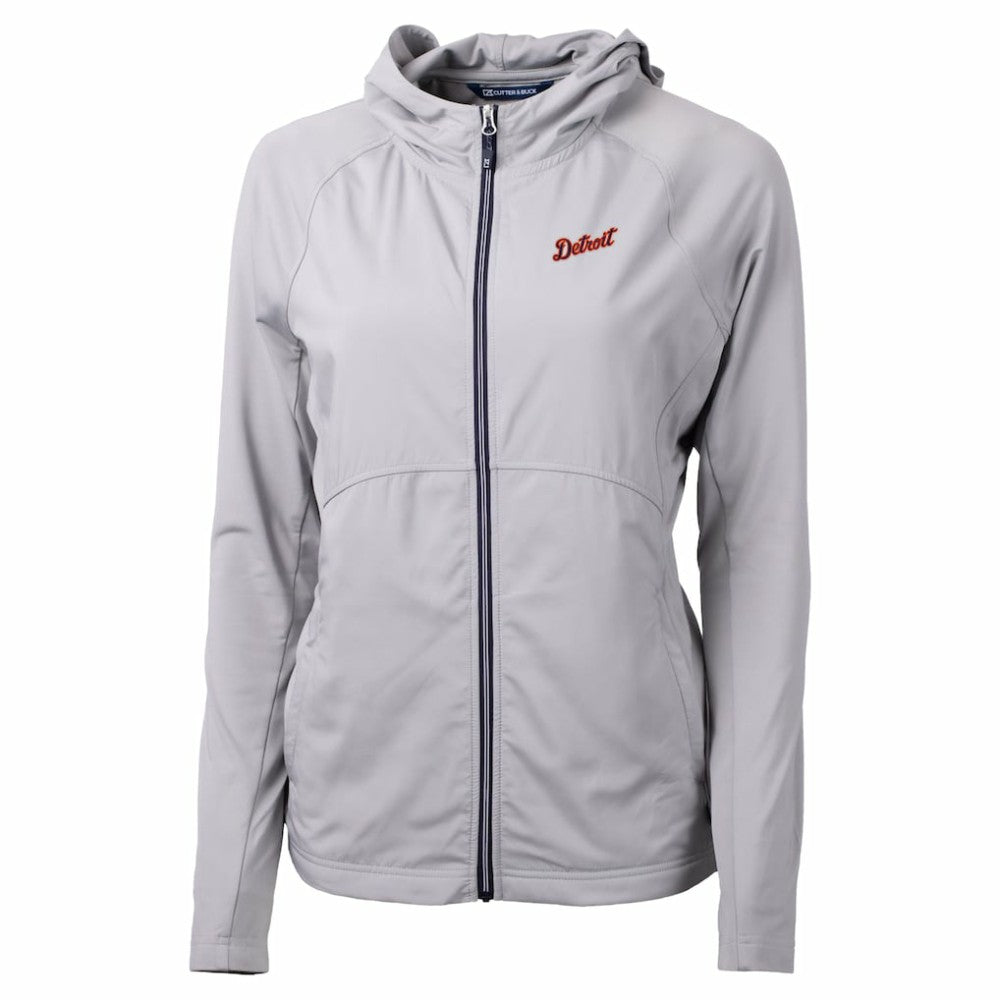 Detroit Tigers Cutter & Buck Women's  Adapt Eco Knit Hybrid Recycled Full-Zip Hoodie | MLB Near me