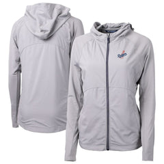 Los Angeles Dodgers Cutter & Buck Women's  Adapt Eco Knit Hybrid Recycled Full-Zip Hoodie | MLB Discount