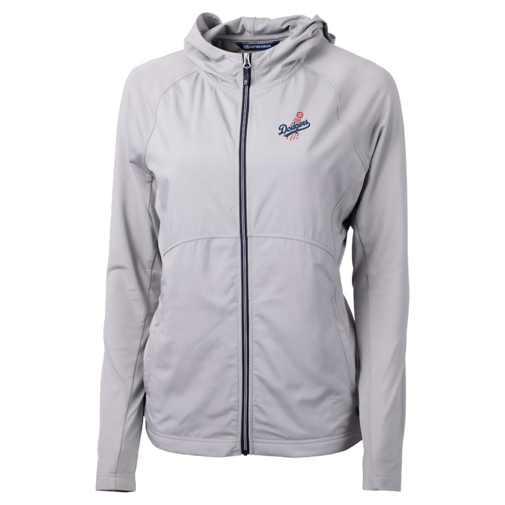 Los Angeles Dodgers Cutter & Buck Women's  Adapt Eco Knit Hybrid Recycled Full-Zip Hoodie | MLB Discount