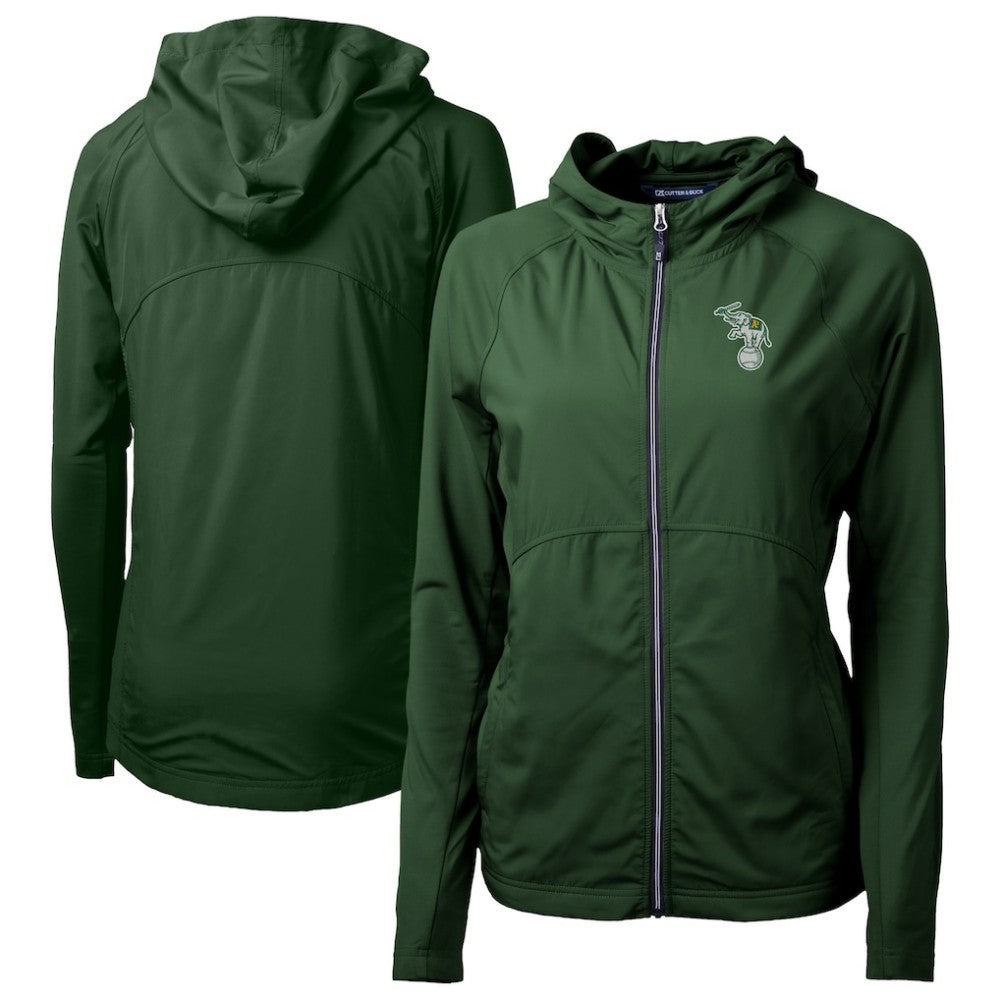 Athletics Cutter & Buck Women's Adapt Eco Knit Hybrid Recycled Full-Zip Hoodie | MLB US