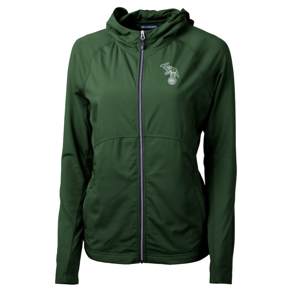 Athletics Cutter & Buck Women's Adapt Eco Knit Hybrid Recycled Full-Zip Hoodie | MLB US