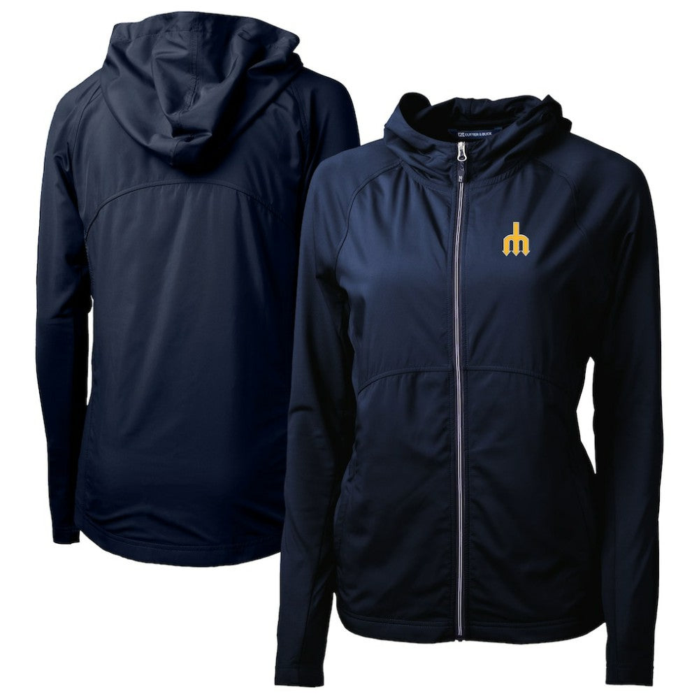 Seattle Mariners Cutter & Buck Women's  Adapt Eco Knit Hybrid Recycled Full-Zip Hoodie | MLB Online