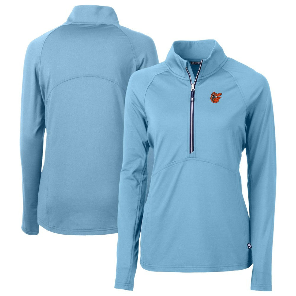 Baltimore Orioles Cutter & Buck Women's  DryTec Adapt Eco Knit Stretch Recycled Raglan Half-Zip Top | MLB Near me