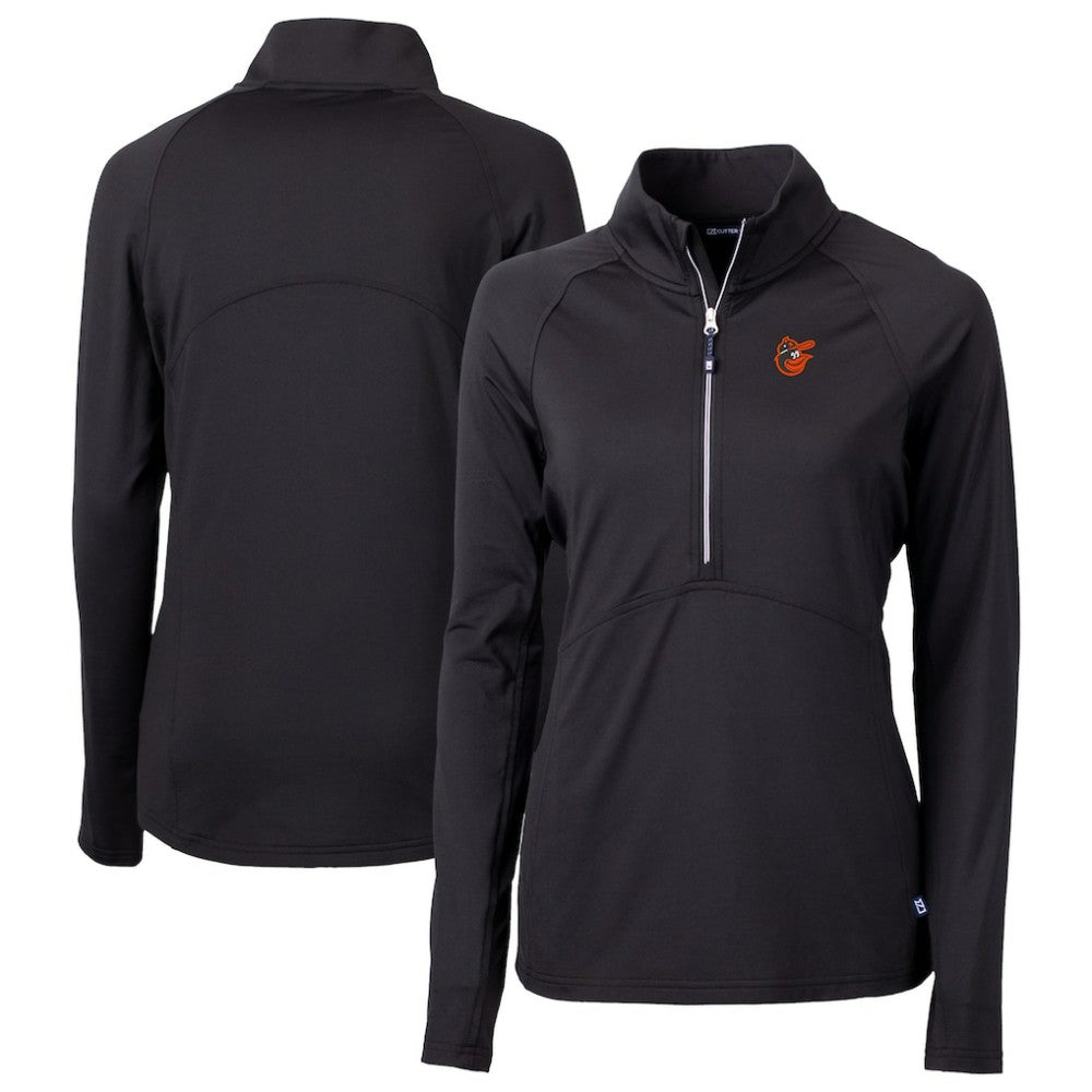 Baltimore Orioles Cutter & Buck Women's  DryTec Adapt Eco Knit Stretch Recycled Raglan Half-Zip Top | MLB For sale