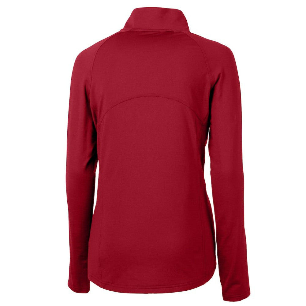 Philadelphia Phillies Cutter & Buck Women's  DryTec Adapt Eco Knit Stretch Recycled Raglan Half-Zip Top | MLB Sale