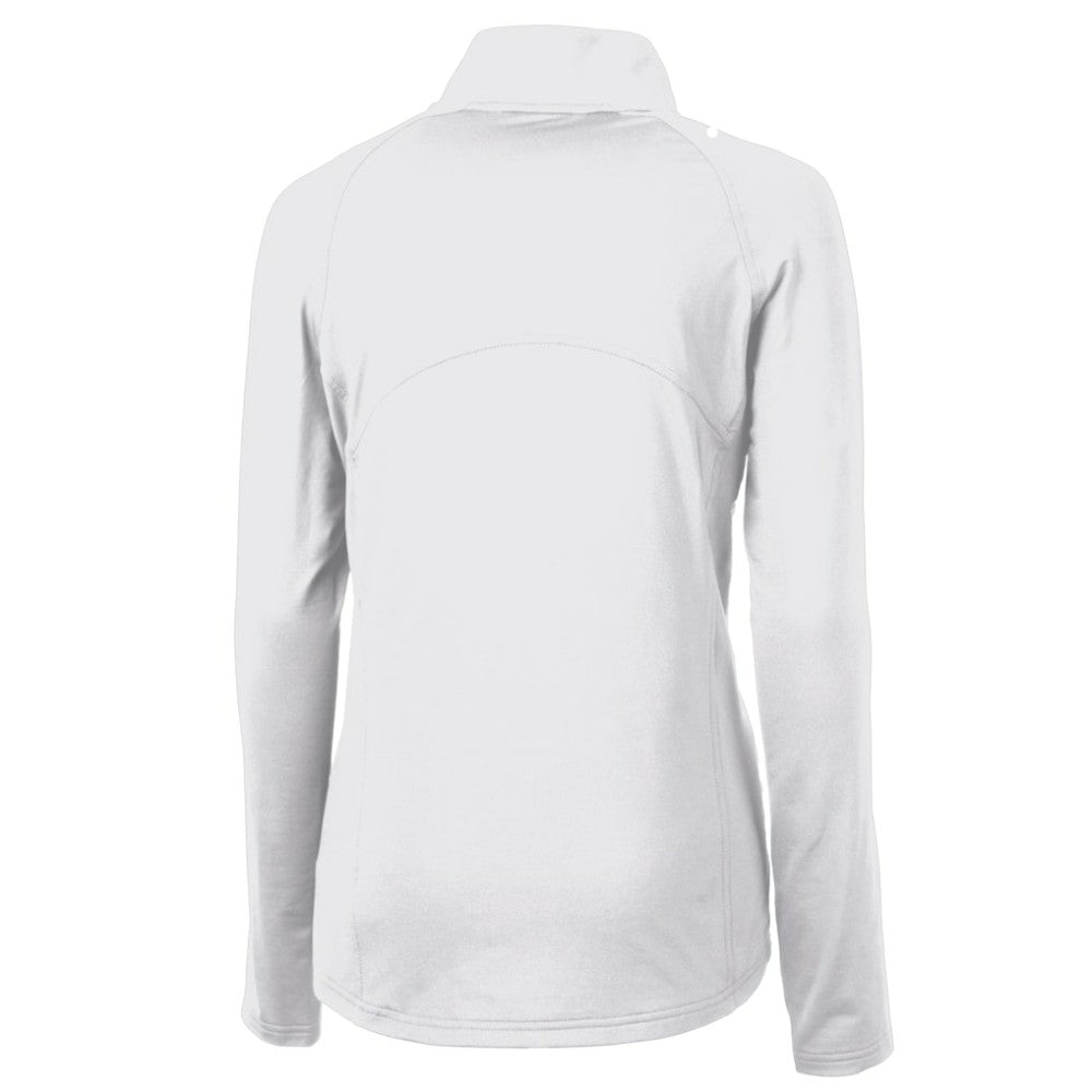 Philadelphia Phillies Cutter & Buck Women's Cooperstown Collection DryTec Adapt Eco Knit Stretch Recycled Raglan Half-Zip Top | MLB New