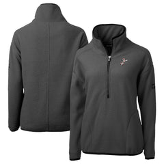 Cincinnati Reds Cutter & Buck Women's Cooperstown Collection Cascade Eco Sherpa Fleece Half-Zip Pullover Jacket | MLB Sale