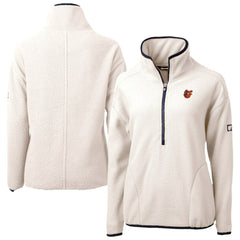 Baltimore Orioles Cutter & Buck Women's  Cascade Eco Sherpa Fleece Half-Zip Pullover Jacket | MLB Sale