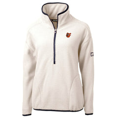 Baltimore Orioles Cutter & Buck Women's  Cascade Eco Sherpa Fleece Half-Zip Pullover Jacket | MLB Sale