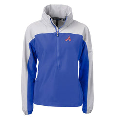Atlanta Braves Cutter & Buck Women's  Charter Eco Recycled Half-Zip Anorak Jacket | MLB Outlet