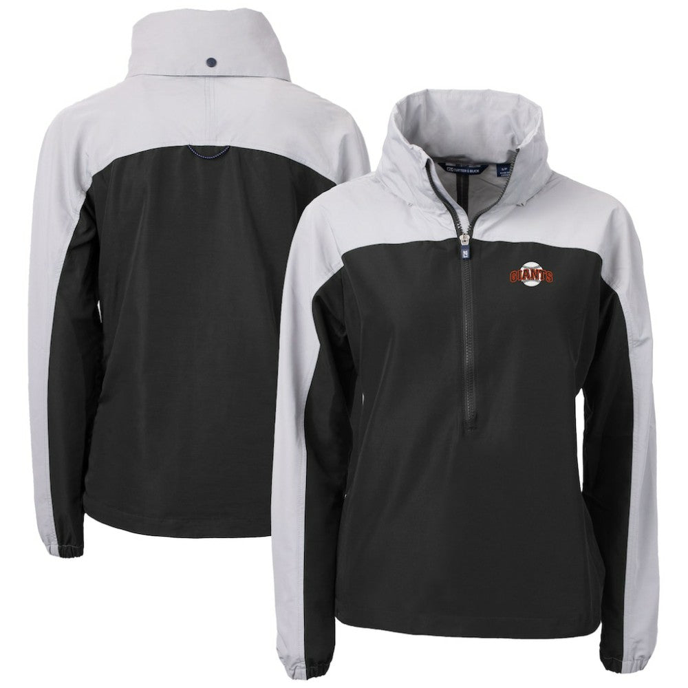 San Francisco Giants Cutter & Buck Women's  Charter Eco Recycled Half-Zip Anorak Jacket | MLB Outlet