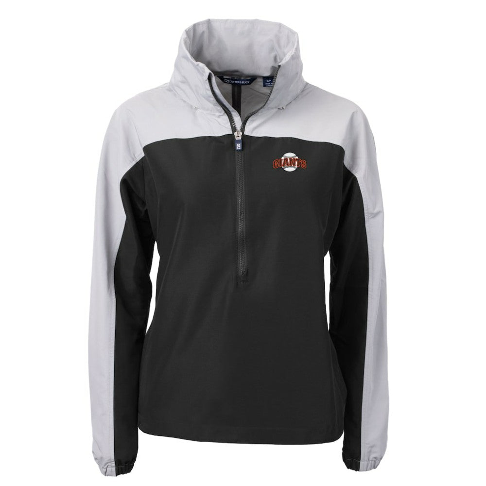 San Francisco Giants Cutter & Buck Women's  Charter Eco Recycled Half-Zip Anorak Jacket | MLB Outlet