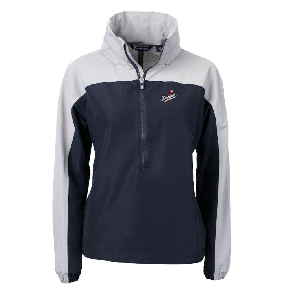 Los Angeles Dodgers Cutter & Buck Women's  Charter Eco Recycled Half-Zip Anorak Jacket | MLB Outlet
