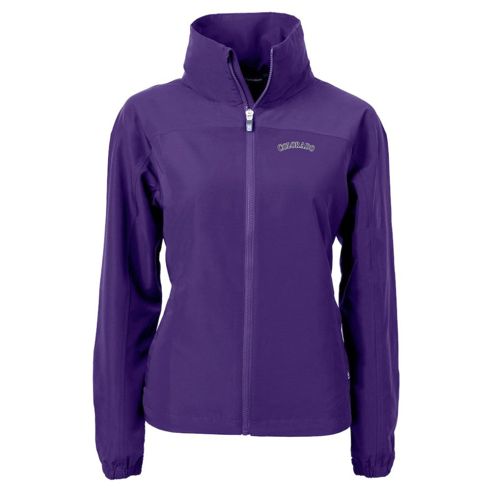 Colorado Rockies Cutter & Buck Women's Charter Eco Recycled Full-Zip Jacket | MLB On Sale