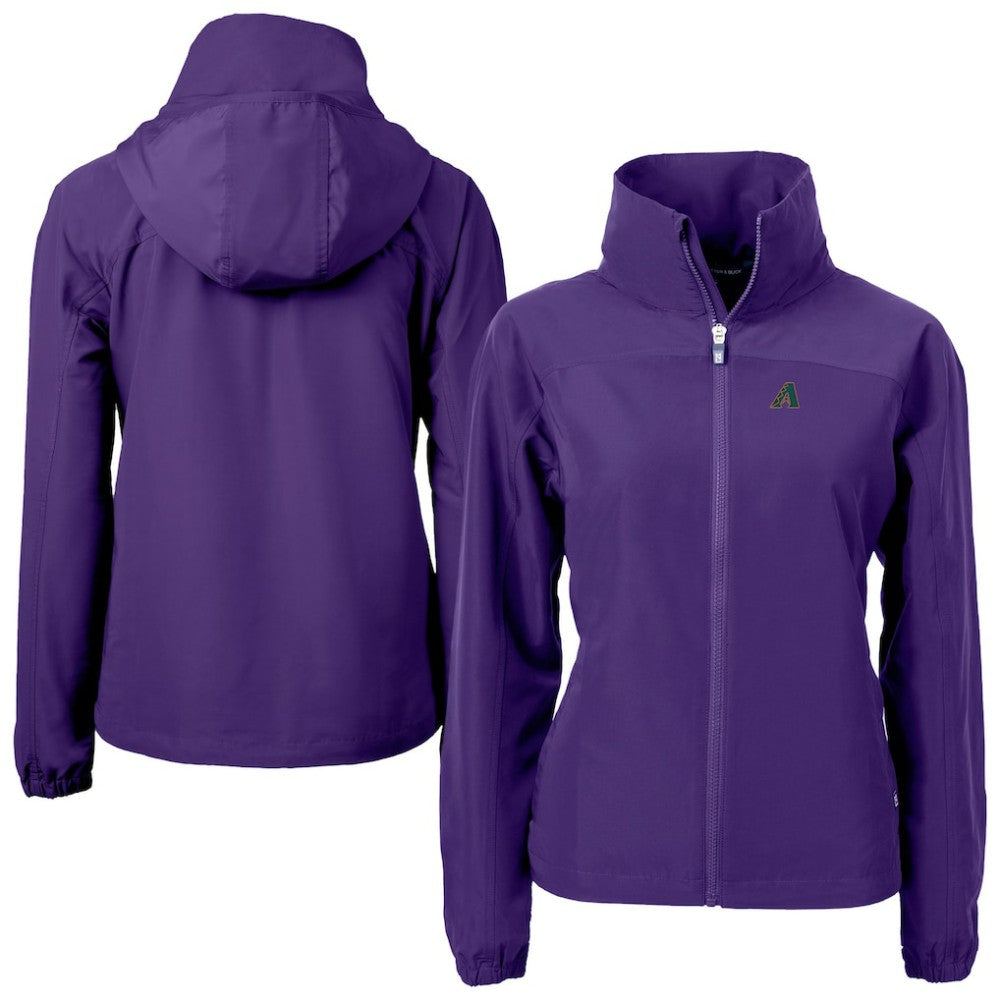 Arizona Diamondbacks Cutter & Buck Women's Charter Eco Recycled Full-Zip Jacket | MLB New