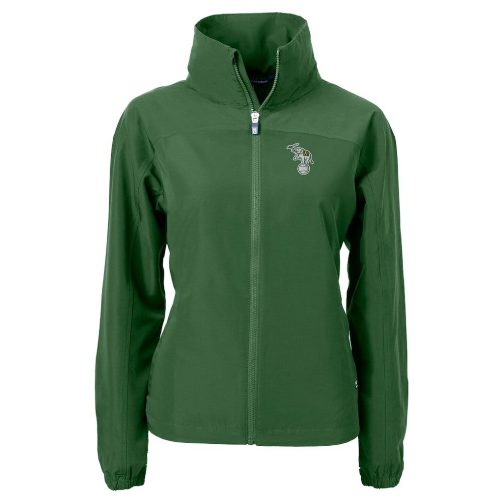 Athletics Cutter & Buck Women's Charter Eco Recycled Full-Zip Jacket | MLB New