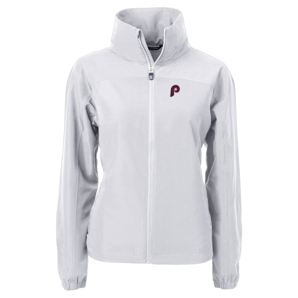Philadelphia Phillies Cutter & Buck Women's Cooperstown Collection Charter Eco Recycled Full-Zip Jacket | MLB New