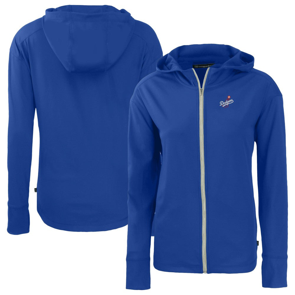 Los Angeles Dodgers Cutter & Buck Women's  Daybreak Eco Recycled Full-Zip Hoodie Jacket | MLB Shop