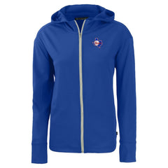 Texas Rangers Cutter & Buck Women's Cooperstown Collection Daybreak Eco Recycled Full-Zip Hoodie Jacket | MLB Discount