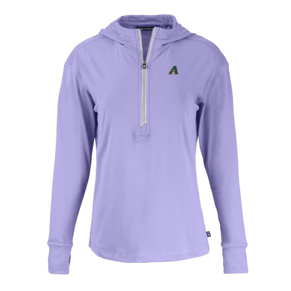 Arizona Diamondbacks Cutter & Buck Women's Daybreak Eco Recycled Half-Zip Hoodie | MLB Shop