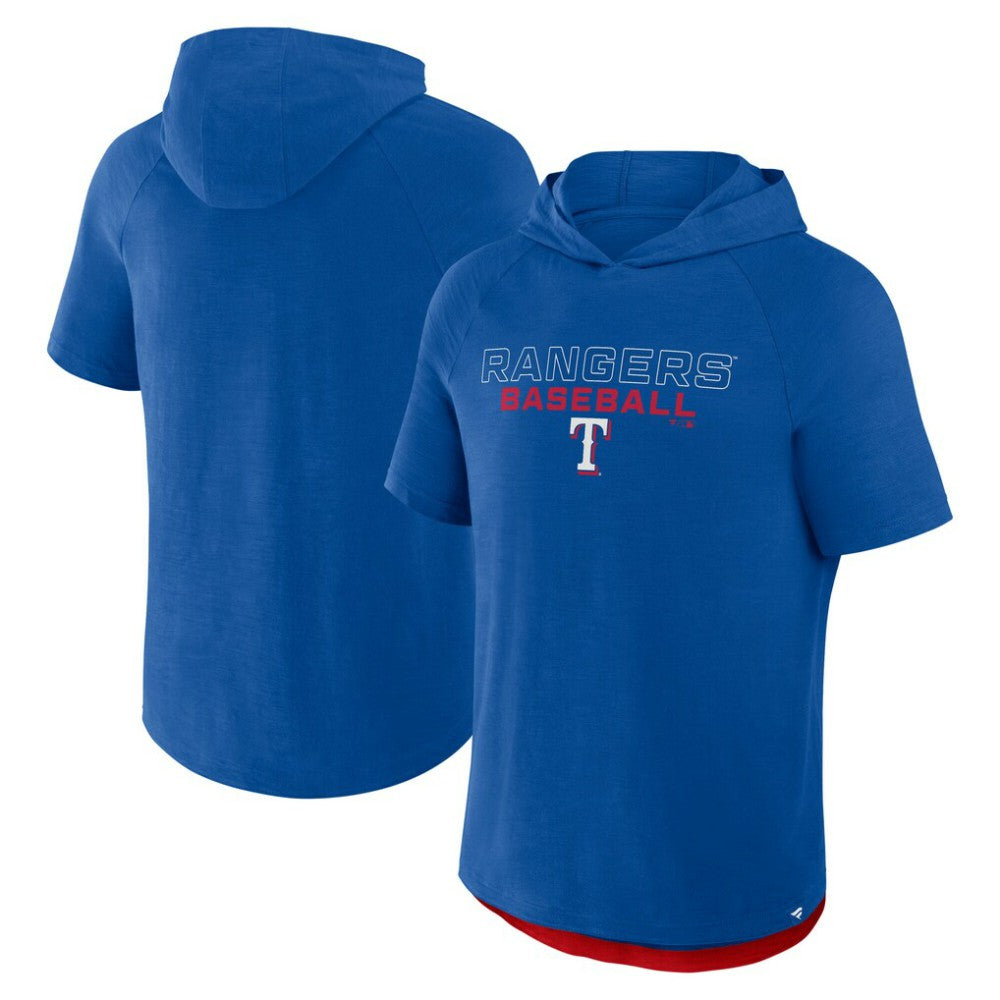 Texas Rangers Fanatics Clubhouse Optimal Play Raglan Hoodie T-Shirt | MLB Shop