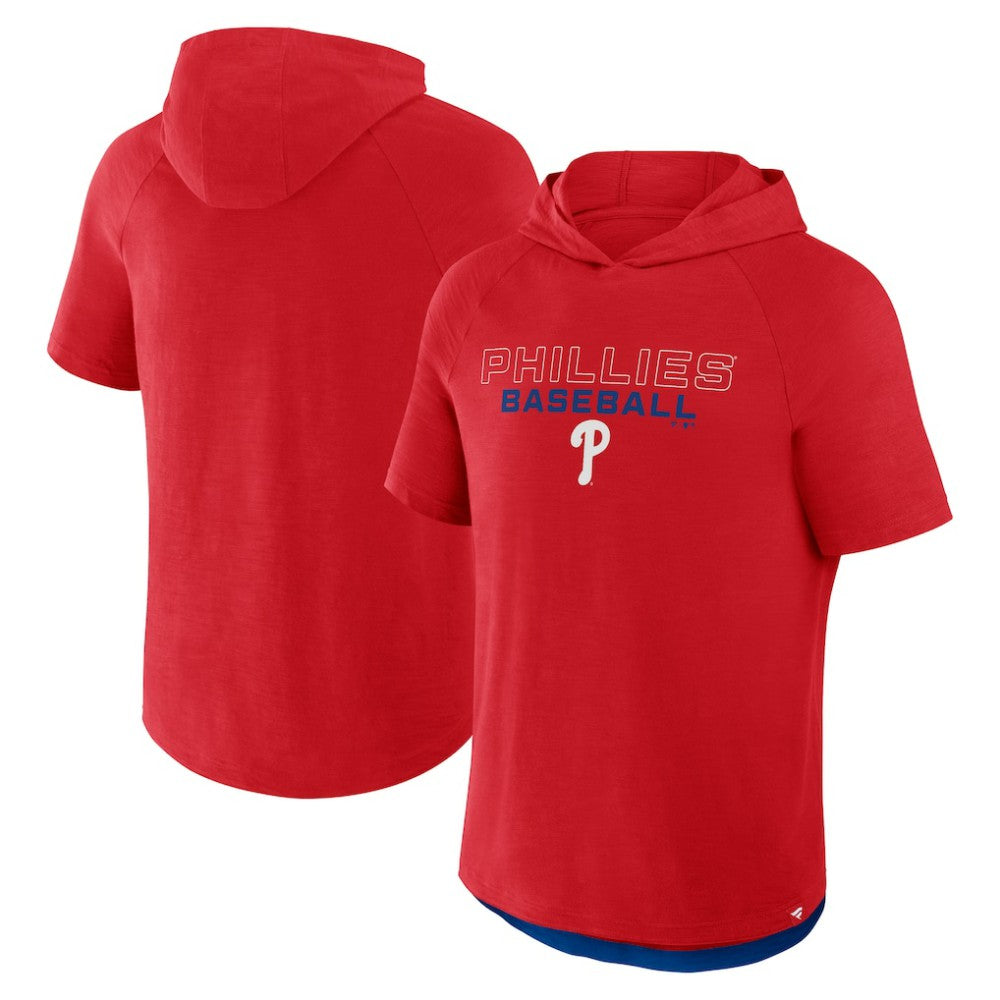 Philadelphia Phillies Fanatics Clubhouse Optimal Play Raglan Hoodie T-Shirt | MLB For sale