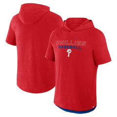 Philadelphia Phillies Fanatics Clubhouse Optimal Play Raglan Hoodie T-Shirt | MLB For sale