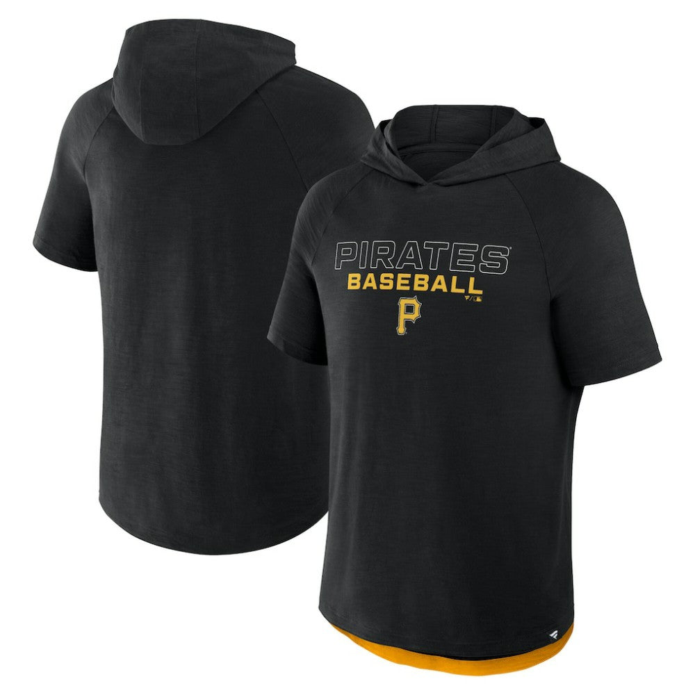 Pittsburgh Pirates Fanatics Clubhouse Optimal Play Raglan Hoodie T-Shirt | MLB New