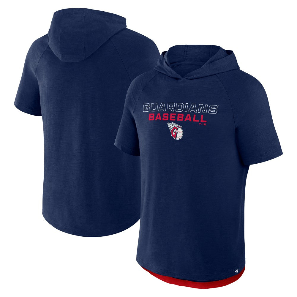 Cleveland Guardians Fanatics Clubhouse Optimal Play Raglan Hoodie T-Shirt | MLB For sale