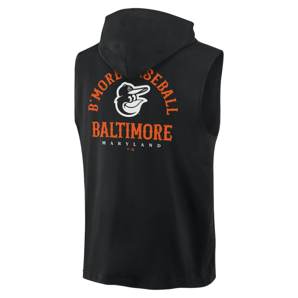 Baltimore Orioles Fanatics Fire Speed Sleeveless Pullover Hoodie | MLB Outlet