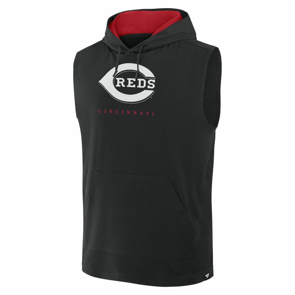 Cincinnati Reds Fanatics Fire Speed Sleeveless Pullover Hoodie | MLB On Sale
