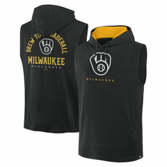Milwaukee Brewers Fanatics Fire Speed Sleeveless Pullover Hoodie | MLB Shop