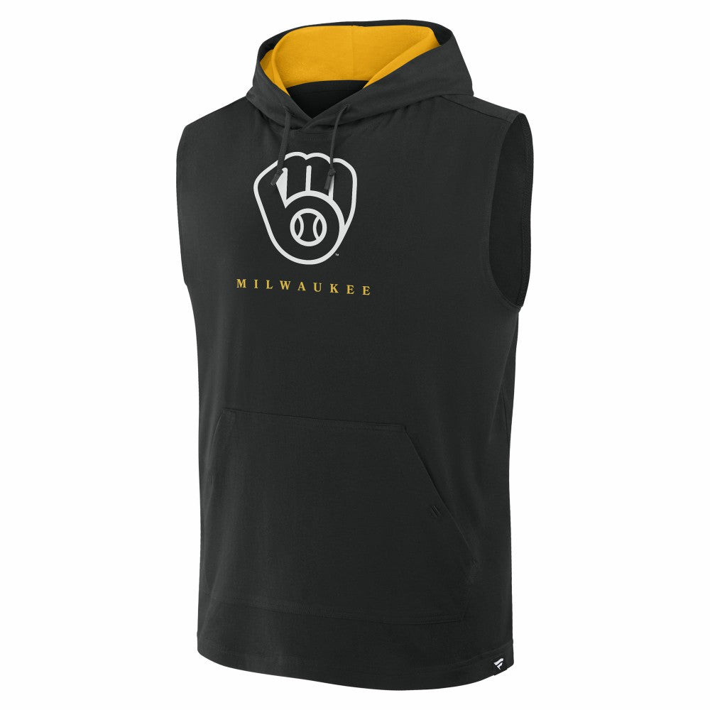 Milwaukee Brewers Fanatics Fire Speed Sleeveless Pullover Hoodie | MLB Shop