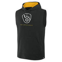 Milwaukee Brewers Fanatics Fire Speed Sleeveless Pullover Hoodie | MLB Shop