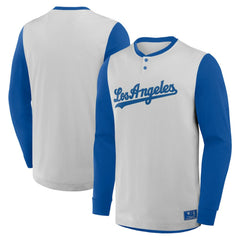 Los Angeles Dodgers Fanatics Clubhouse Long Sleeve Henley Shirt | MLB Sale