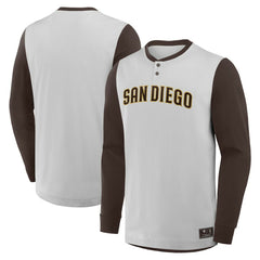 San Diego Padres Fanatics Clubhouse Long Sleeve Henley Shirt | MLB For sale