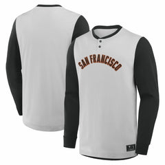 San Francisco Giants Fanatics Clubhouse Long Sleeve Henley Shirt | MLB On Sale