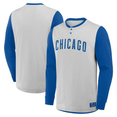 Chicago Cubs Fanatics Clubhouse Long Sleeve Henley Shirt | MLB Outlet