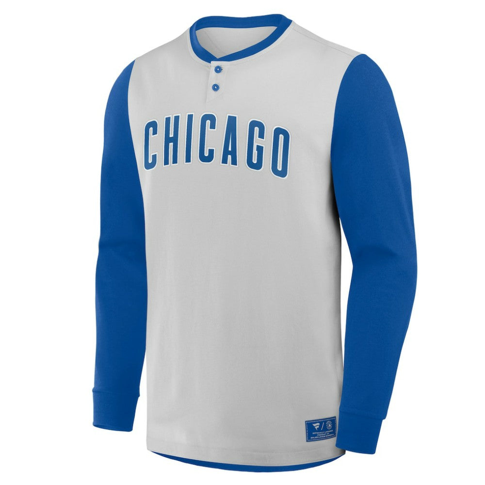 Chicago Cubs Fanatics Clubhouse Long Sleeve Henley Shirt | MLB Outlet