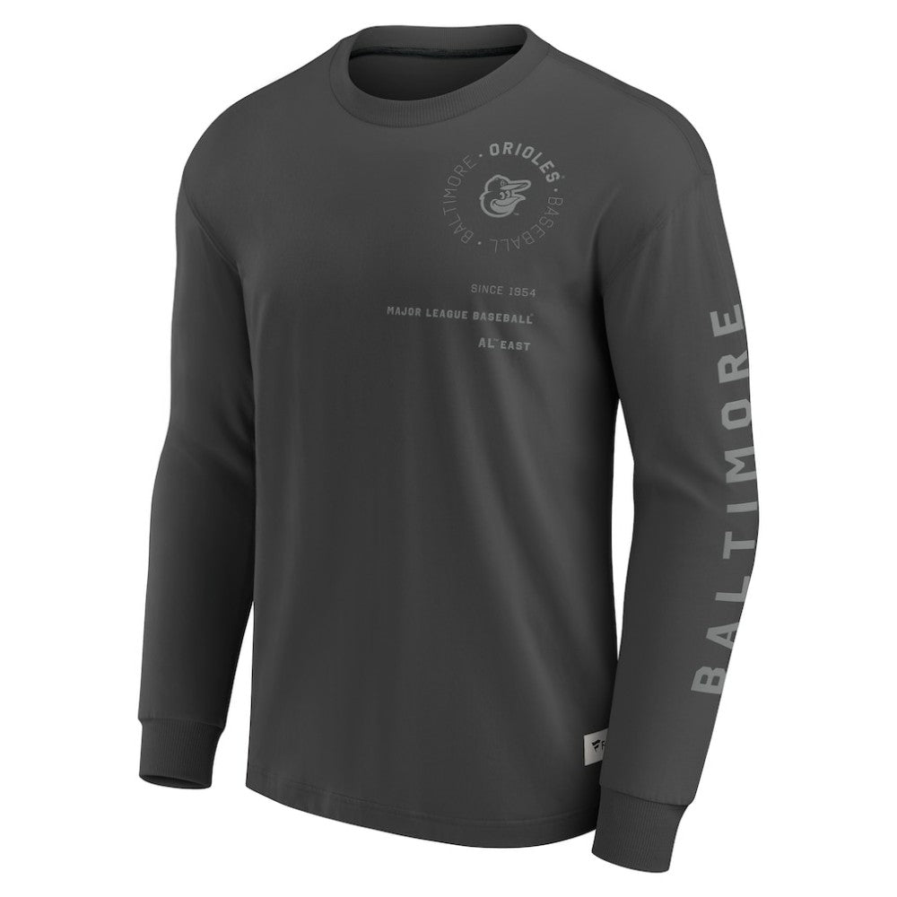 Baltimore Orioles Fanatics Elements Future Ground Tonal Info Long Sleeve T-Shirt | MLB Outlet
