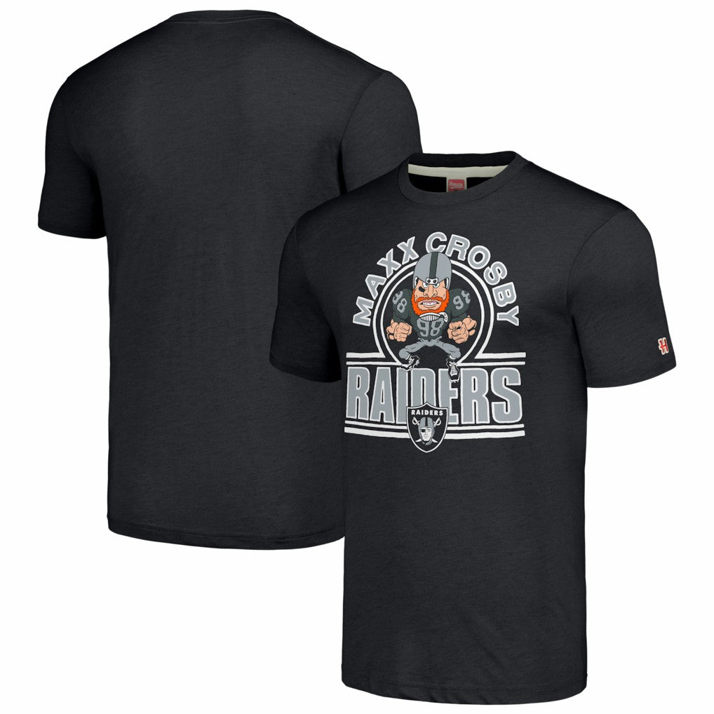 Las Vegas Raiders  Maxx Crosby  Homage Unisex Caricature Player Tri-Blend T-Shirt